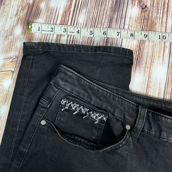 Christopher & Banks Size 16 Long High Rise Straight Leg Jeans Denim Pants 36x32 - Picture 6 of 10